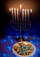 Hannukah Cookies and Menorah