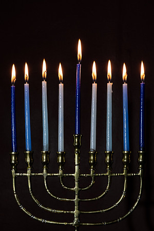 Menorah Blue